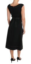 Load image into Gallery viewer, Dolce & Gabbana Elegant Black Sheath Wool Dress