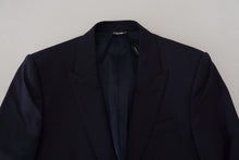 Load image into Gallery viewer, Dolce & Gabbana Elegant Blue Wool Silk Blazer Jacket