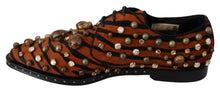 Load image into Gallery viewer, Dolce & Gabbana Tiger Pattern Crystal Embellished Flats