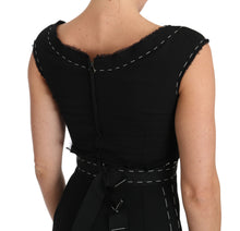 Load image into Gallery viewer, Dolce & Gabbana Elegant Black Sheath Wool Dress