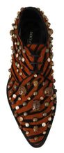 Load image into Gallery viewer, Dolce & Gabbana Tiger Pattern Crystal Embellished Flats
