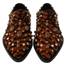 Load image into Gallery viewer, Dolce & Gabbana Tiger Pattern Crystal Embellished Flats