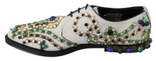 Load image into Gallery viewer, Dolce & Gabbana Elegant White Suede Dress Flats with Crystals