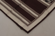 Load image into Gallery viewer, Dolce & Gabbana Silk Striped Brown Square Men's Scarf
