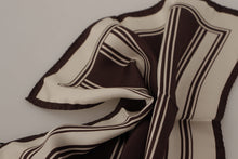 Load image into Gallery viewer, Dolce & Gabbana Silk Striped Brown Square Men's Scarf