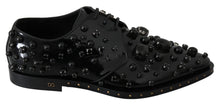 Load image into Gallery viewer, Dolce & Gabbana Elegant Black Dress Shoes with Crystals