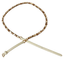 Load image into Gallery viewer, Dolce & Gabbana Champagne Crystal Embellished Leather Belt