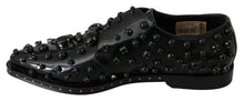 Load image into Gallery viewer, Dolce & Gabbana Elegant Black Crystal Leather Dress Shoes