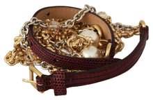 Load image into Gallery viewer, Dolce & Gabbana Crystal Studded Waist Belt in Purple