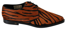 Load image into Gallery viewer, Dolce & Gabbana Tiger Pattern Dress Shoes with Pony Hair