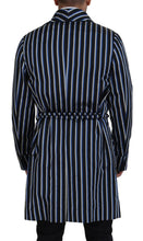 Load image into Gallery viewer, Dolce & Gabbana Elegant Striped Silk Blend Robe