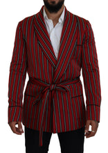 Load image into Gallery viewer, Dolce & Gabbana Elegant Red Striped Long Robe Luxury Wear