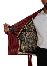 Load image into Gallery viewer, Dolce & Gabbana Elegant Red Striped Long Robe Luxury Wear