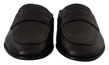 Load image into Gallery viewer, Dolce & Gabbana Exquisite Black & Burgundy Leather Slides
