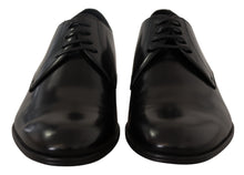 Load image into Gallery viewer, Dolce & Gabbana Elegant Black Leather Derby Shoes