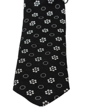 Load image into Gallery viewer, Dolce & Gabbana Elegant Black Floral Silk Necktie