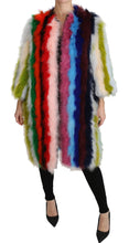 Load image into Gallery viewer, Dolce & Gabbana Elegant Multicolor Feather Long Coat Jacket