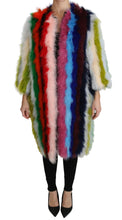 Load image into Gallery viewer, Dolce & Gabbana Elegant Multicolor Feather Long Coat Jacket