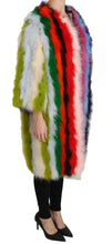 Load image into Gallery viewer, Dolce & Gabbana Elegant Multicolor Feather Long Coat Jacket