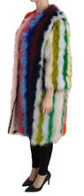 Load image into Gallery viewer, Dolce & Gabbana Elegant Multicolor Feather Long Coat Jacket