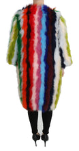 Load image into Gallery viewer, Dolce & Gabbana Elegant Multicolor Feather Long Coat Jacket