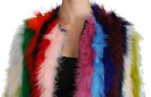 Load image into Gallery viewer, Dolce & Gabbana Elegant Multicolor Feather Long Coat Jacket