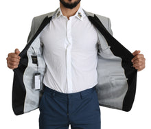 Load image into Gallery viewer, Dolce & Gabbana Elegant Silk Blend Light Gray Blazer