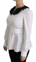 Load image into Gallery viewer, Dolce & Gabbana Elegant White Collared Cotton Top