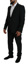Load image into Gallery viewer, Dolce & Gabbana Black Martini Slim Fit Designer Suit