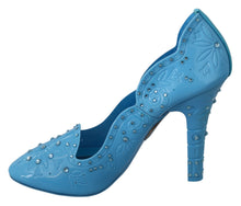 Load image into Gallery viewer, Dolce & Gabbana Crystal Embellished Blue Cinderella Pumps