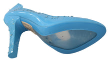 Load image into Gallery viewer, Dolce & Gabbana Crystal Embellished Blue Cinderella Pumps