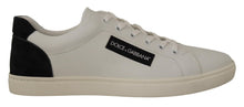 Load image into Gallery viewer, Dolce & Gabbana Elegant White Leather Low Top Sneakers