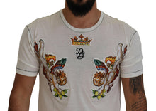 Load image into Gallery viewer, Dolce & Gabbana Elegant White Cotton-Silk Blend Tee