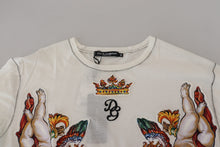 Load image into Gallery viewer, Dolce & Gabbana Elegant White Cotton-Silk Blend Tee