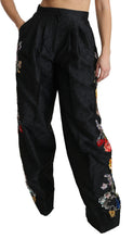Load image into Gallery viewer, Dolce & Gabbana Elegant High Waist Wide Leg Floral Pants