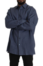 Load image into Gallery viewer, Dolce & Gabbana Elegant Dark Blue Linen Dress Shirt
