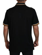 Load image into Gallery viewer, Dolce & Gabbana Elegant Black Silk Polo T-Shirt