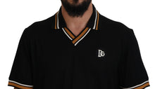 Load image into Gallery viewer, Dolce & Gabbana Elegant Black Silk Polo T-Shirt
