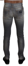 Load image into Gallery viewer, Dolce & Gabbana Elegant Gray Washed Cotton Stretch Jeans