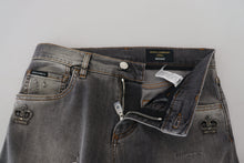 Load image into Gallery viewer, Dolce & Gabbana Elegant Gray Washed Cotton Stretch Jeans
