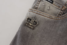 Load image into Gallery viewer, Dolce & Gabbana Elegant Gray Washed Cotton Stretch Jeans