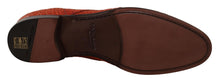 Load image into Gallery viewer, Dolce & Gabbana Exotic Orange Croc Leather Laceup Dress Shoes