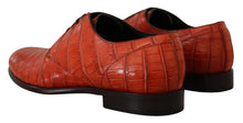 Load image into Gallery viewer, Dolce & Gabbana Exquisite Exotic Croc Leather Lace-Up Dress Shoes