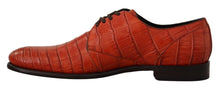 Load image into Gallery viewer, Dolce & Gabbana Exquisite Exotic Croc Leather Lace-Up Dress Shoes