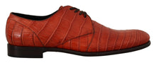 Load image into Gallery viewer, Dolce & Gabbana Exquisite Exotic Croc Leather Lace-Up Dress Shoes