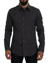 Load image into Gallery viewer, Dolce & Gabbana Elegant Gray Sicilia Slim Fit Dress Shirt