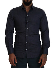 Load image into Gallery viewer, Dolce & Gabbana Elegant Slim Fit Dark Blue Dress Shirt