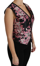 Load image into Gallery viewer, Dolce & Gabbana Elegant Floral Brocade Plunging Vest Top