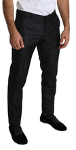 Load image into Gallery viewer, Dolce & Gabbana Elegant Metallic Black Dress Pants