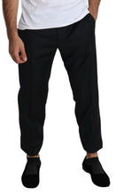 Load image into Gallery viewer, Dolce & Gabbana Elegant Black Virgin Wool Cropped Pants